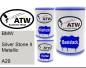 Preview: BMW, Silver Stone II Metallic, A29: 500ml Lackdose + 500ml Klarlack + 250ml Härter - Set, von ATW Autoteile West.